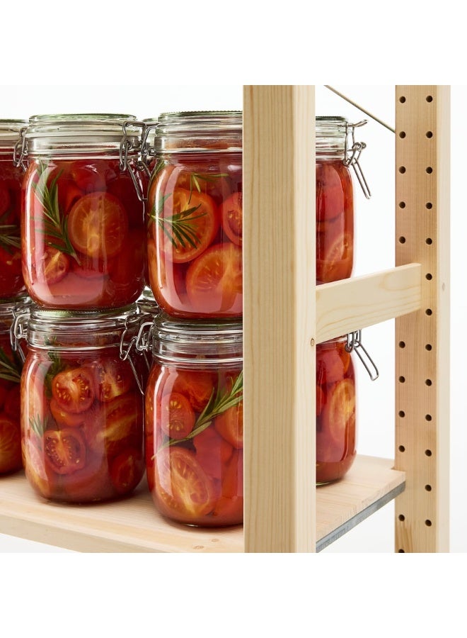 KORKEN Jar with lid, clear glass, 1 l - Image 2